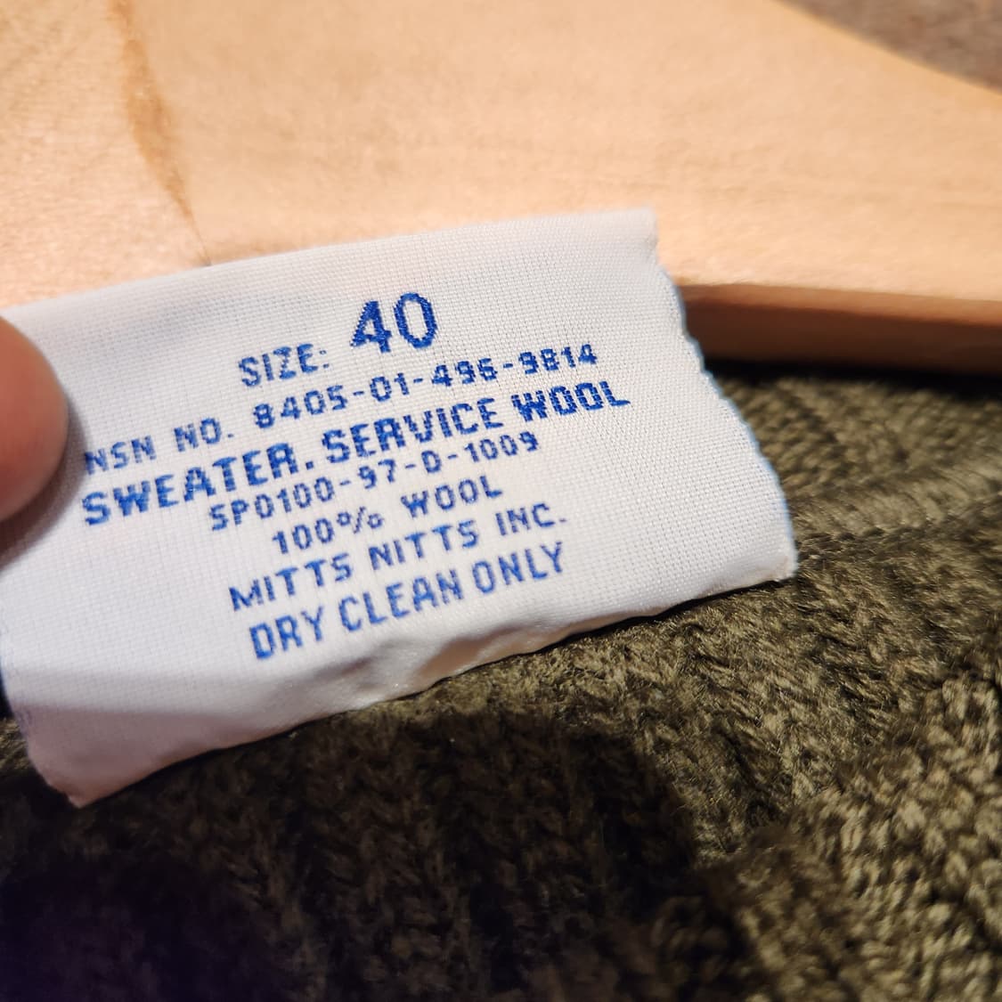 미군 오리지널 코만도 니트 40 사이즈 상품이미지3
