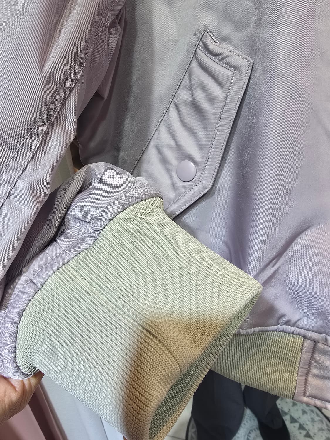 솔리드 옴므 MA-1 봄버 자켓 라벤더 상품이미지5