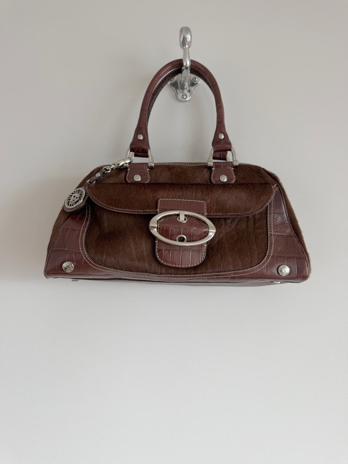 앤클라인(Anne Klein) Y2K 레더&송치 토트백 상품이미지1