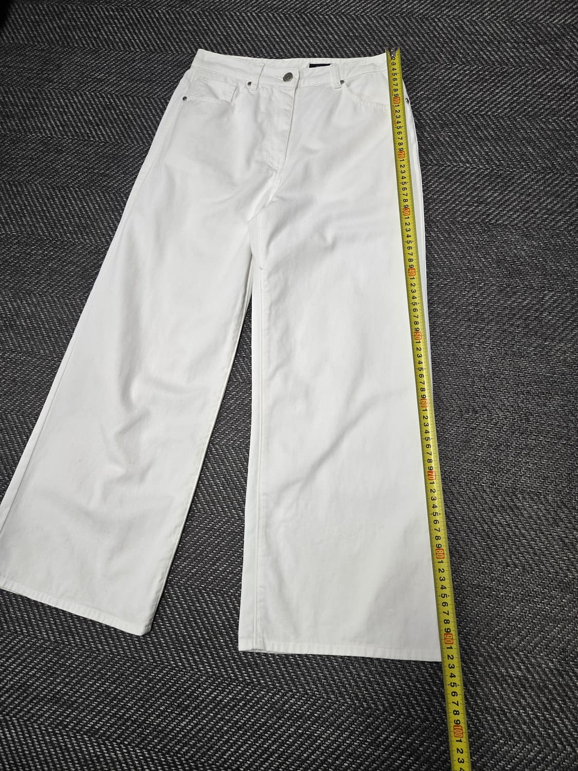 한섬 시스템 SYSTEM 화이트 와이드 데님 팬츠 상품이미지9