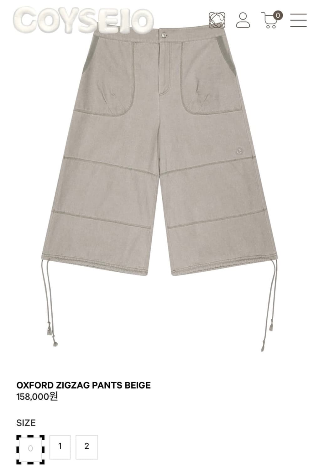 코이세이오 지그재그 팬츠 coyseio zizag pants 상품이미지1