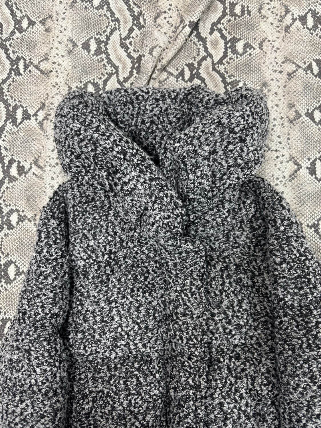 [Heather]Y2K Black&Grey Long Padding 상품이미지7