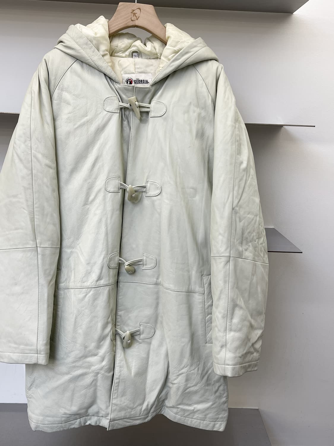 Georgia 램 레더 더플 코트 상품이미지3