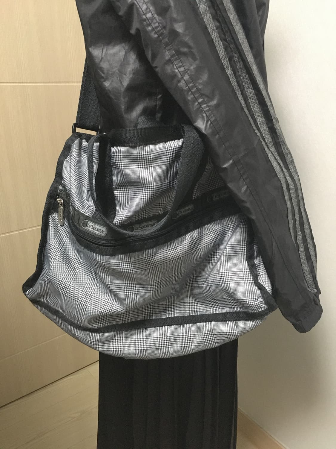 레스포삭 빈티지 체크 크로스백 상품이미지5