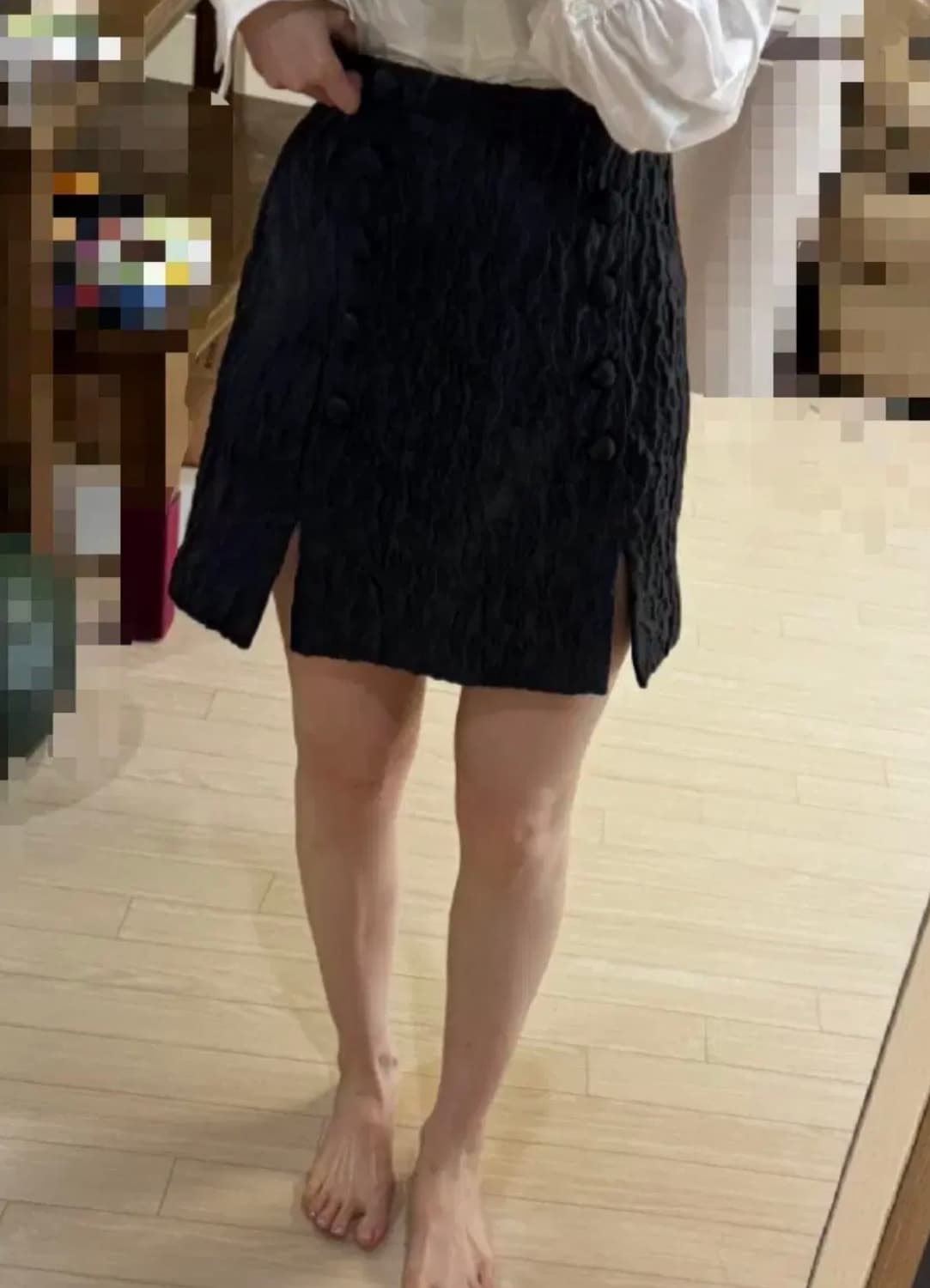 55 새상품 까르뱅 정가140만 런웨이패션쇼 블랙 치마 미니 스커트 마쥬 상품이미지4
