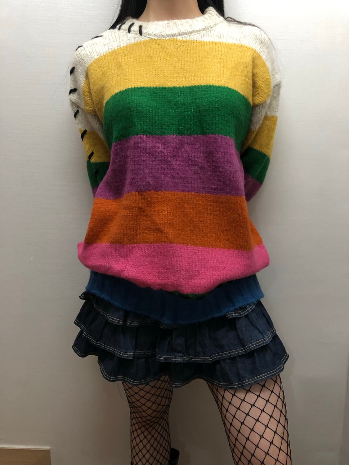 빈티지 비비드 컬러 스프라이트 니트 상품이미지6