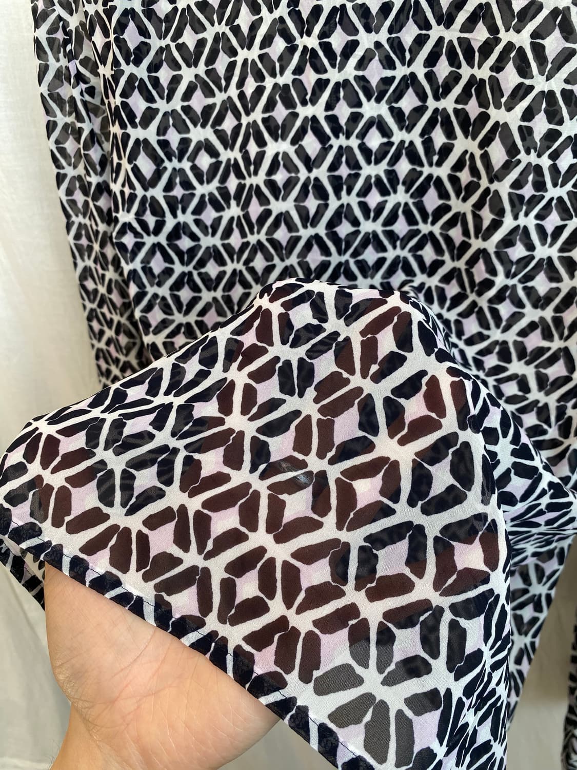 패턴 시스루 블라우스(M-L) 상품이미지8