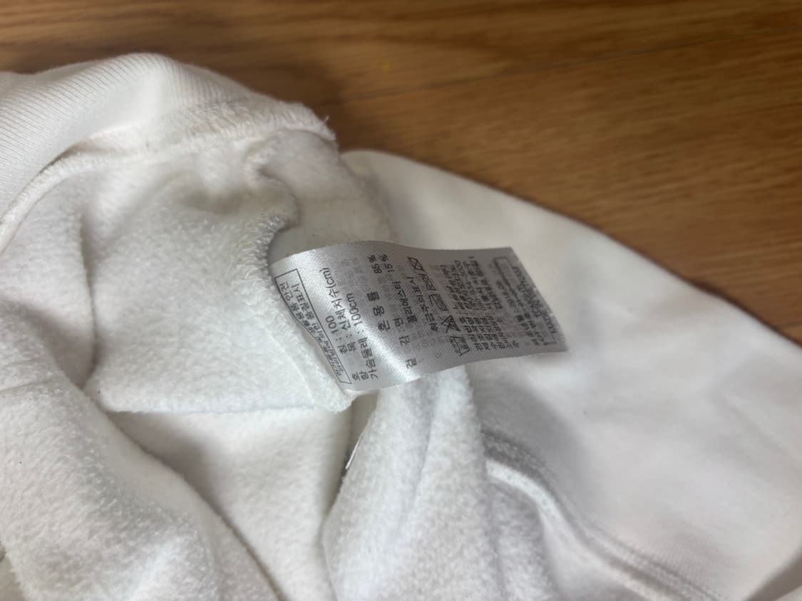 87mm 흰색 후드티 L 상품이미지5