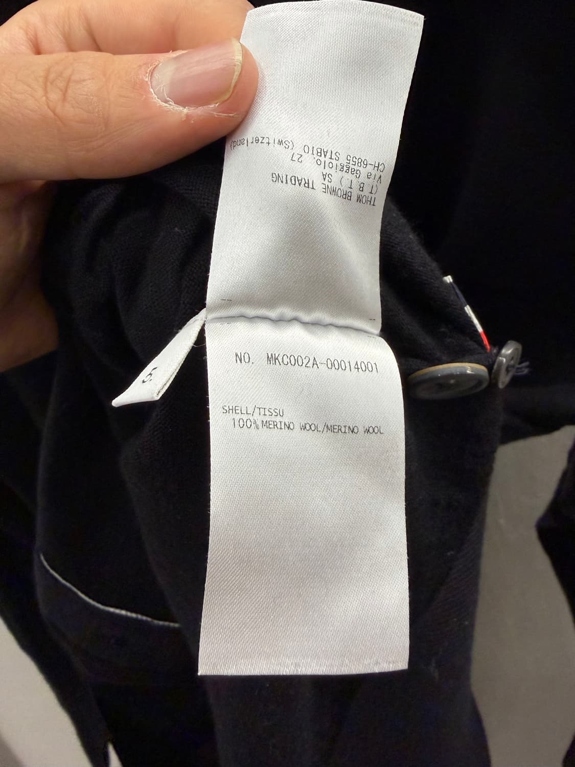 톰브라운 메리노울 4선 가디건 블랙 5 사이즈 상품이미지5