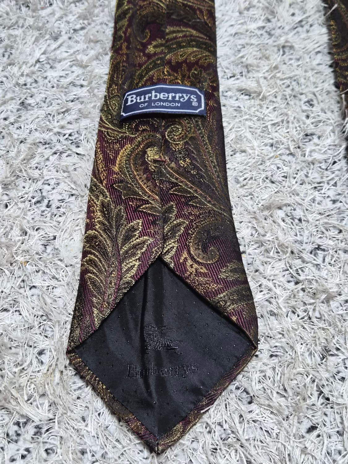 버버리Burberry 페이즐리 패턴 넥타이 Free - N56 상품이미지3