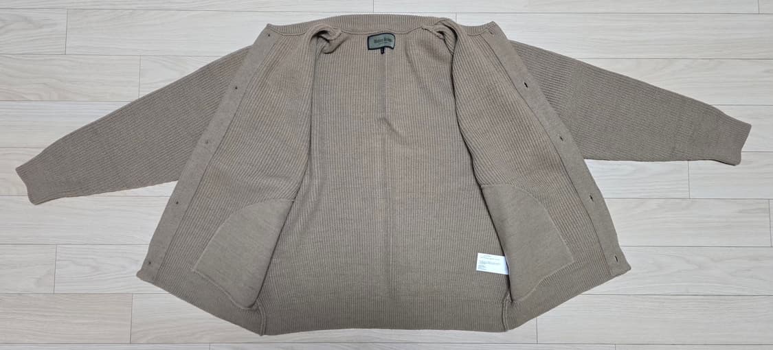 유니폼브릿지 피셔맨 울 니트 가디건 베이지 L 상품이미지5