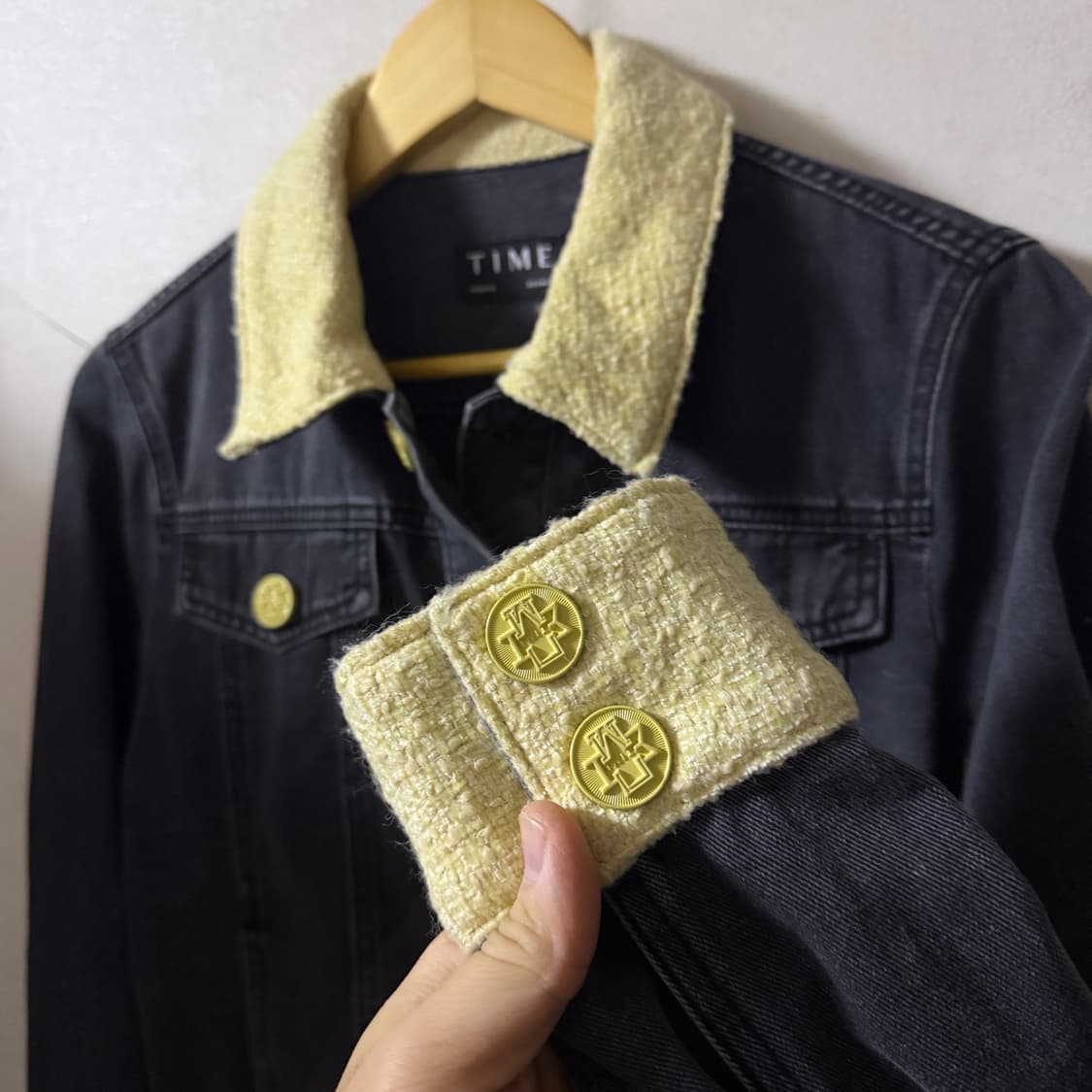 한섬 타임 23FW 데님 트위드자켓 (66정도) 상품이미지5