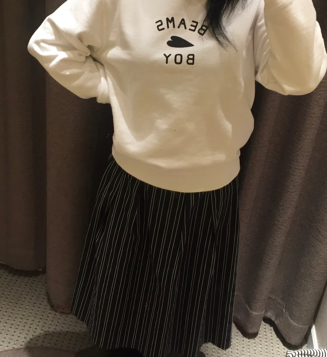 스트라이프 빈티지 스커트 상품이미지1