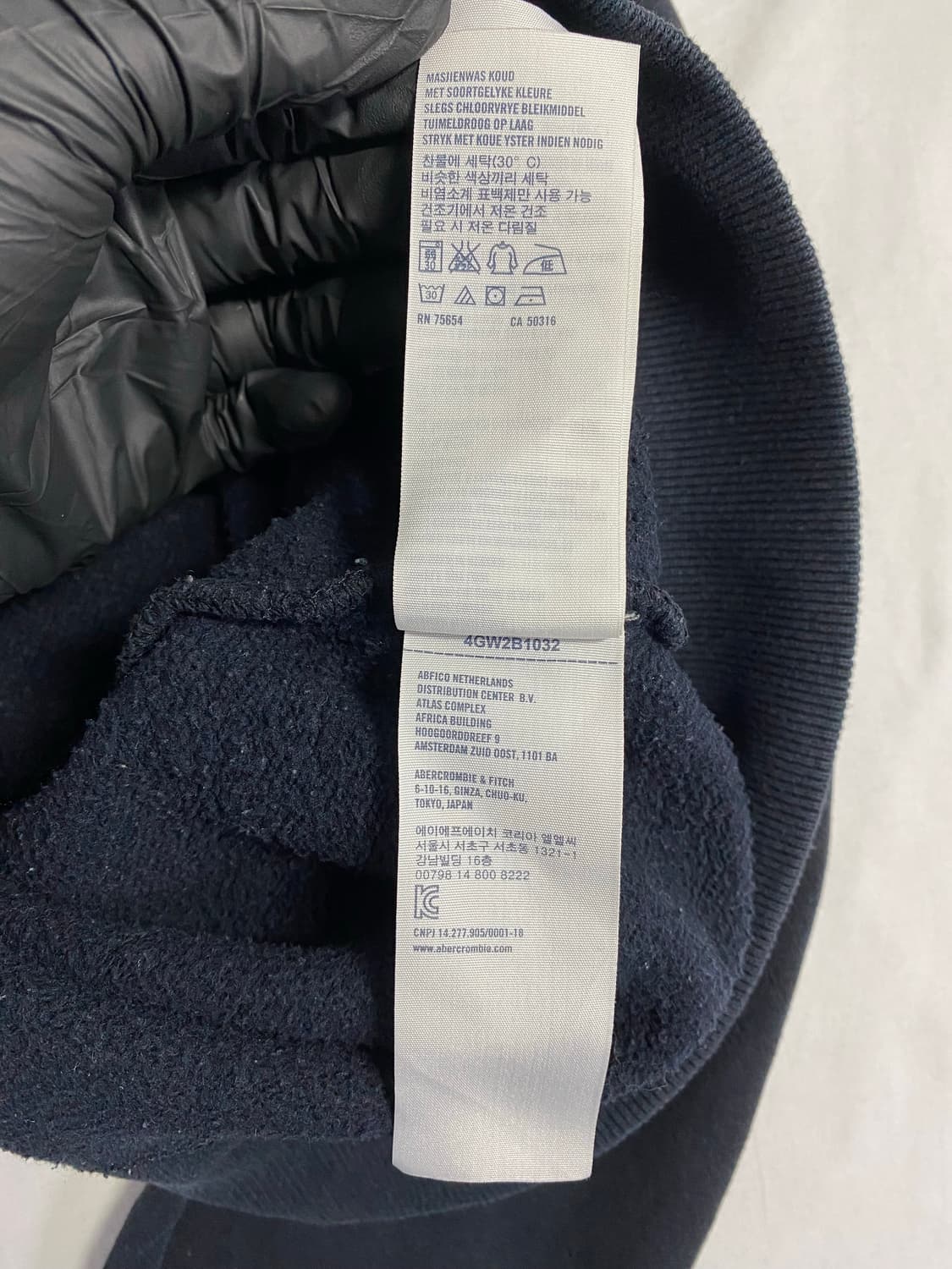 아베크롬비 딥네이비 후드집업 키즈 XL <564> 상품이미지5