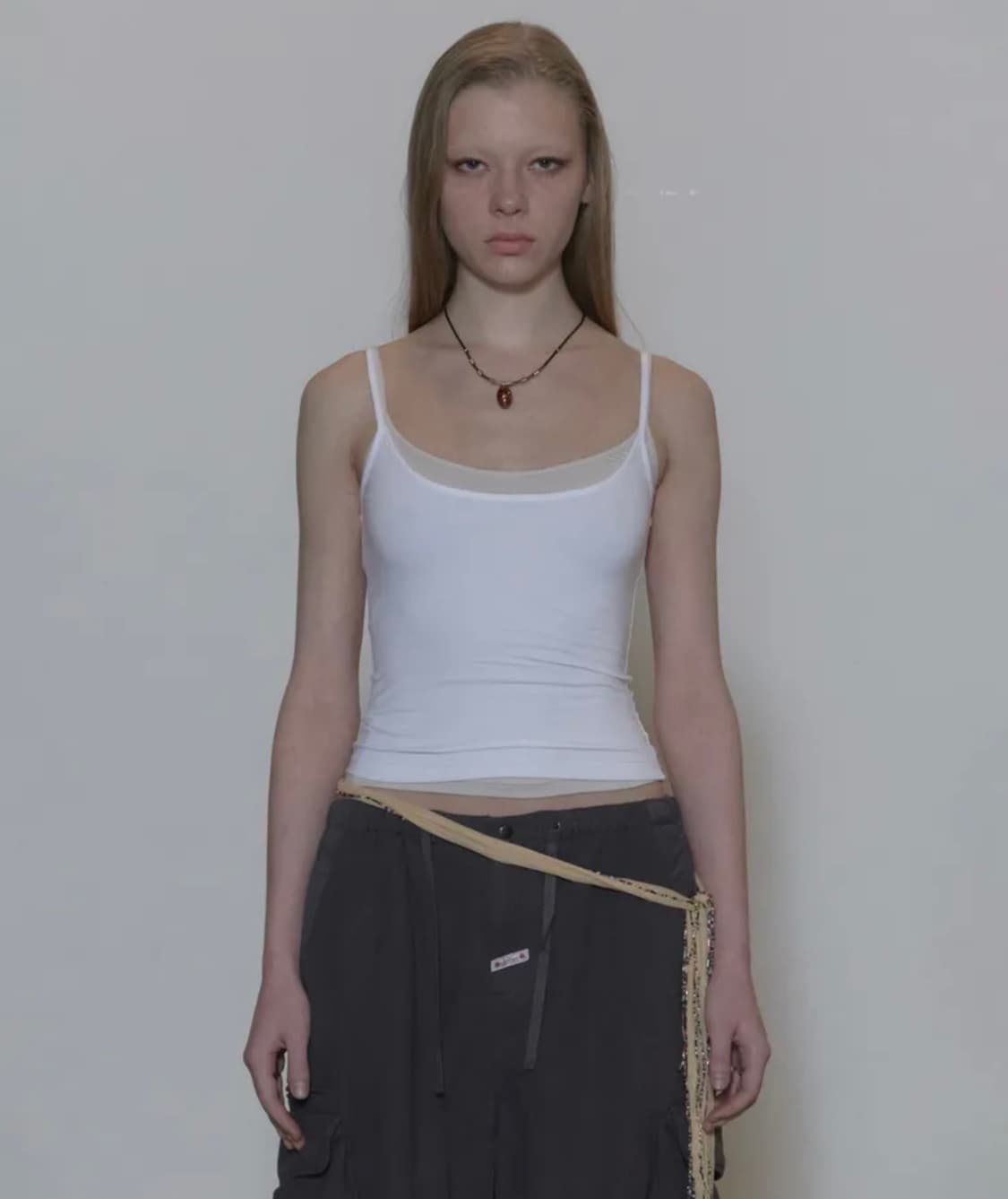 스컬프터 스트링 탱크 탑 화이트 상품이미지1