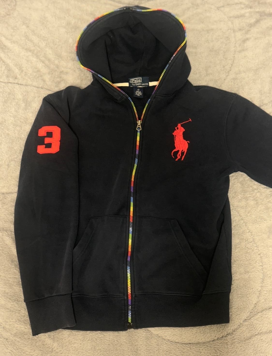 폴로 빅포니 후드집업 네이비 M 상품이미지3