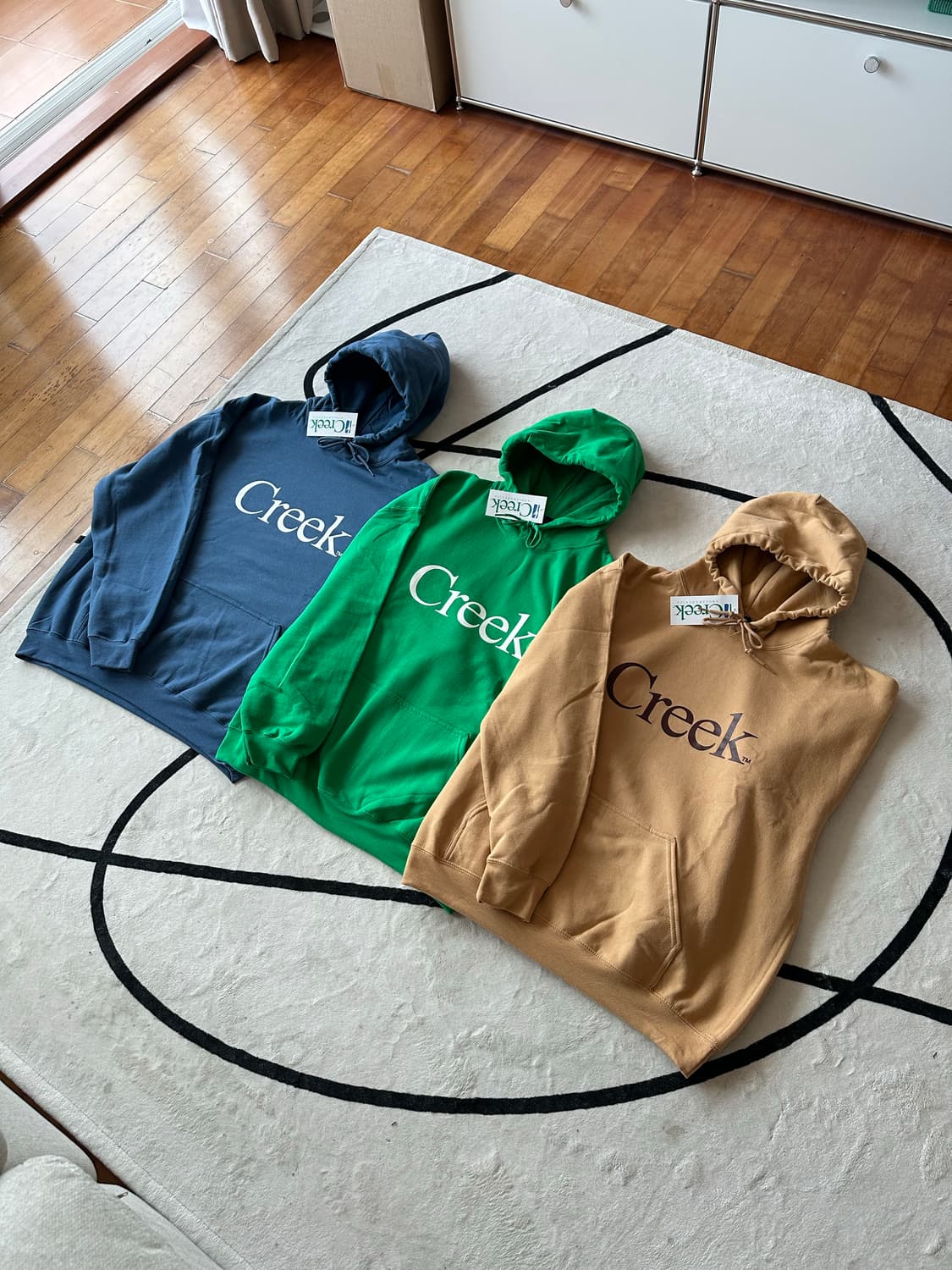 [XL] Creek 크릭 뉴욕 한정판 발매 후드 새상품 옐로우 오렌지 상품이미지8