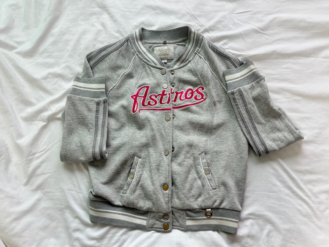 MLB 빈티지 여성 스타큐빅 점퍼 야구자켓 상품이미지2