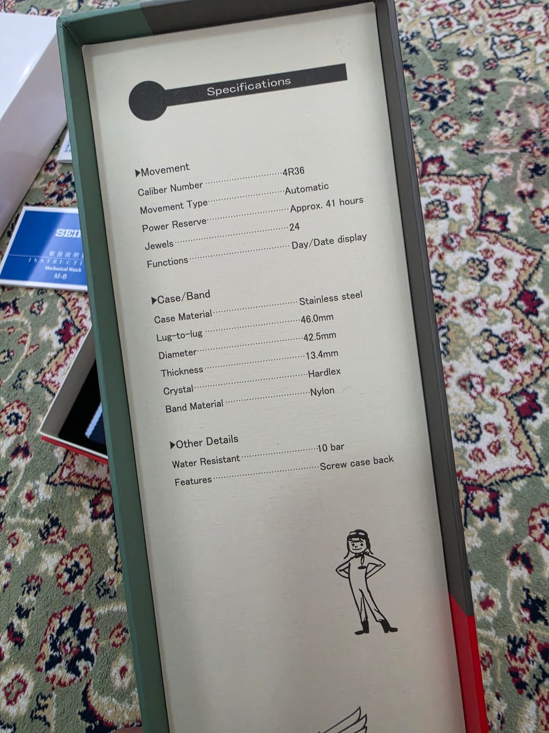 [최종할인] 세이코 혼다 슈퍼커브 4R36 리미티드 에디션 상품이미지4