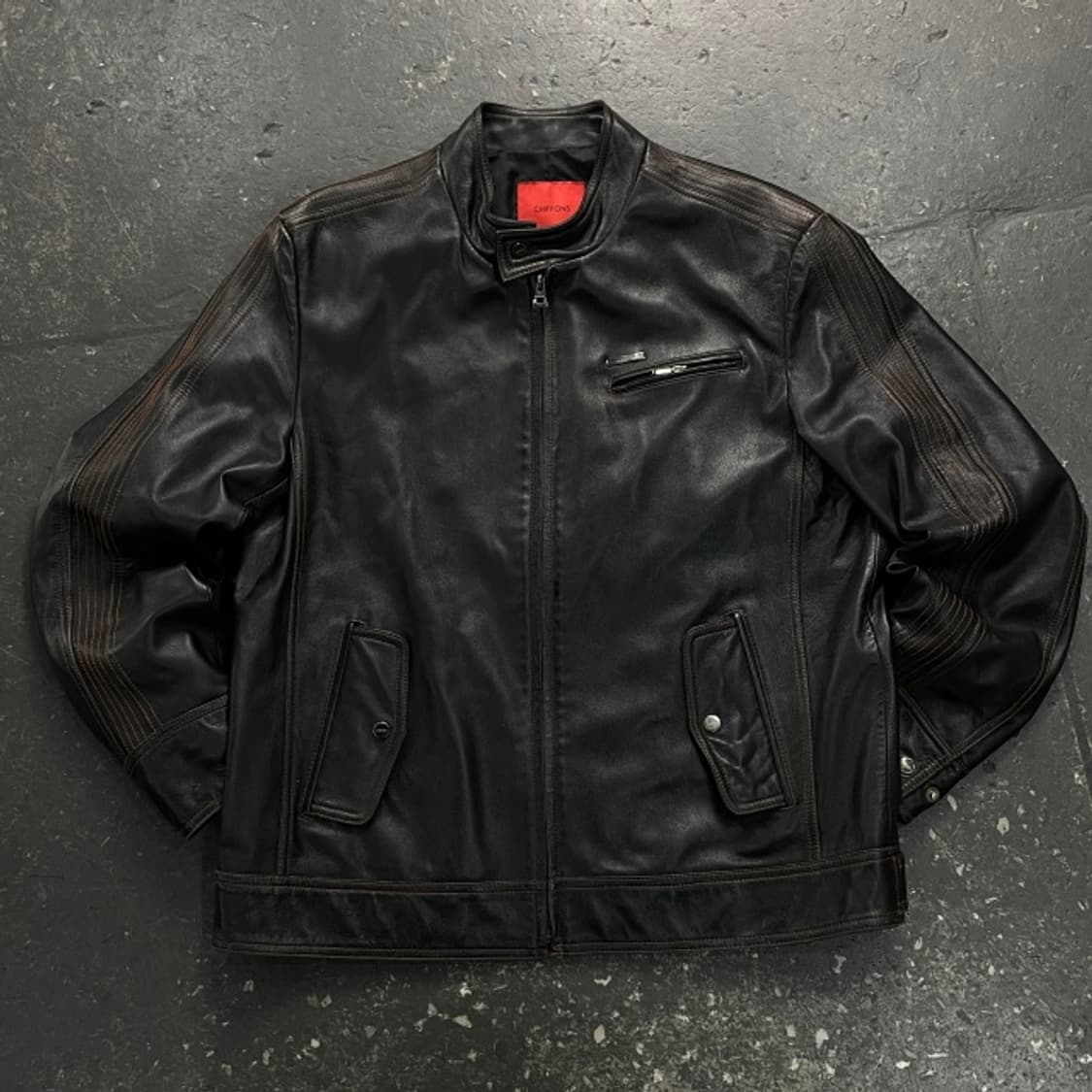 105 빈티지 양가죽 레이싱 가죽자켓 상품이미지1