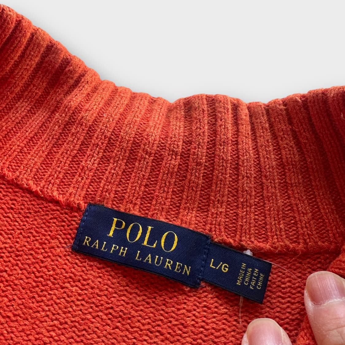 폴로 오렌지 하프 집업 니트 반집업 상품이미지3