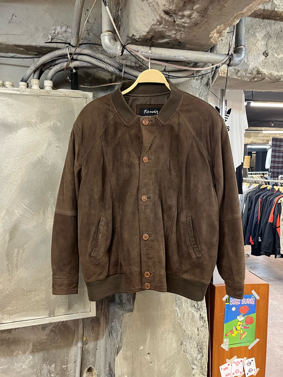 버튼 레더 자켓 브라운  #csz1888 상품이미지1