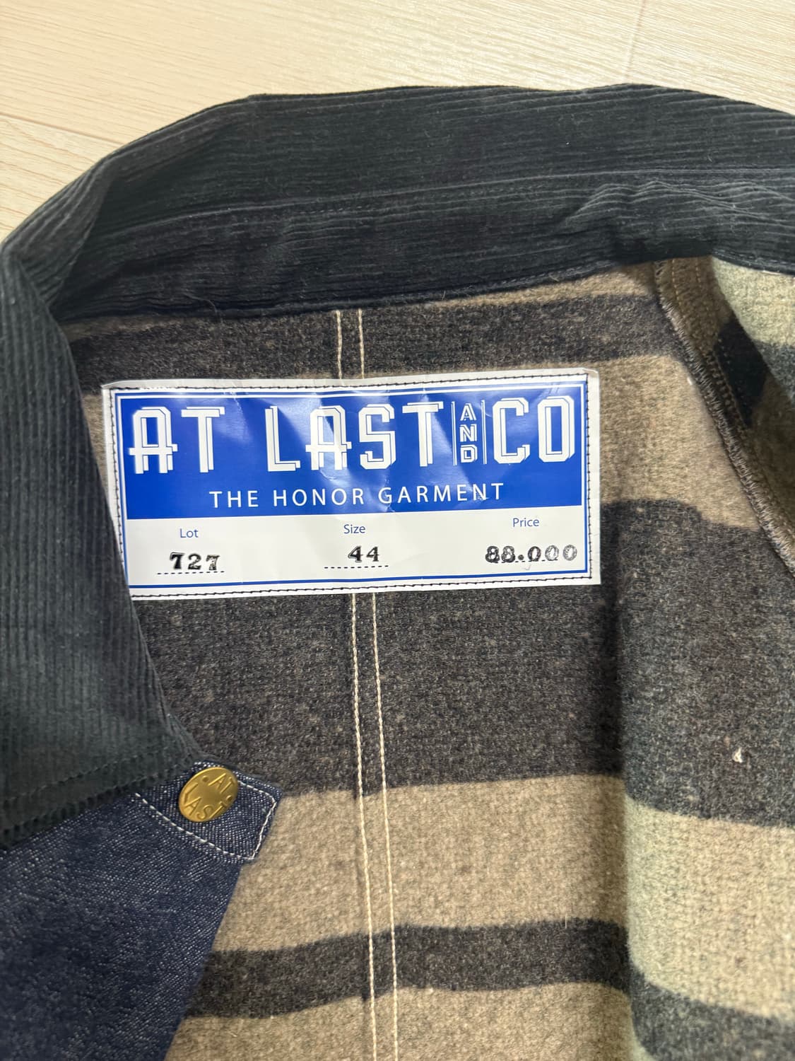 타임원클로딩 커버올 자켓 44사이즈 상품이미지3