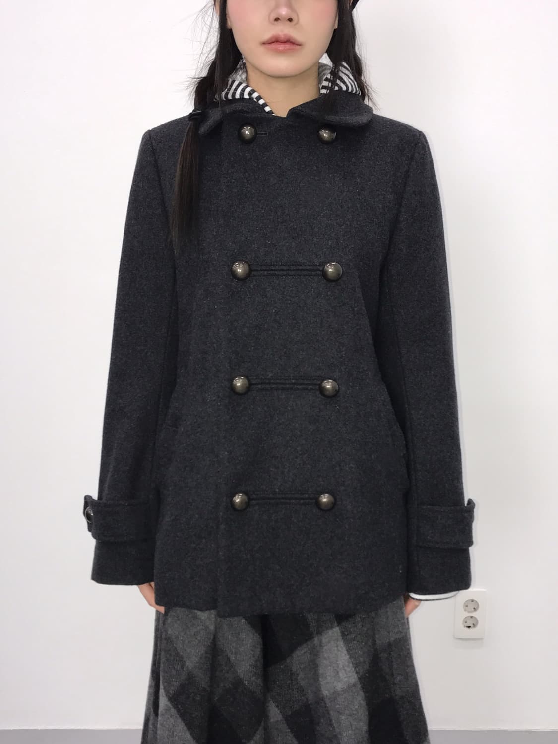 SUPER HAKKA Ribbon & Bell Button Coat 상품이미지1