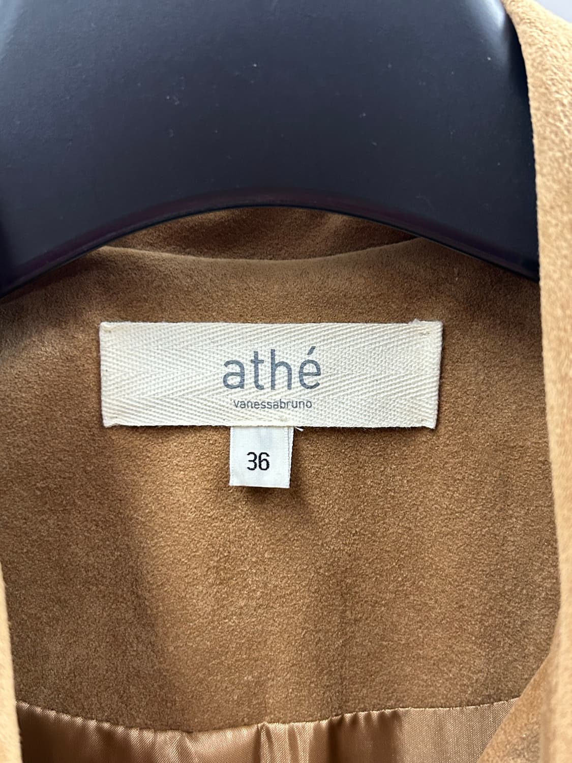 athe 아떼 스웨이드 트렌치코트 브라운 상품이미지5