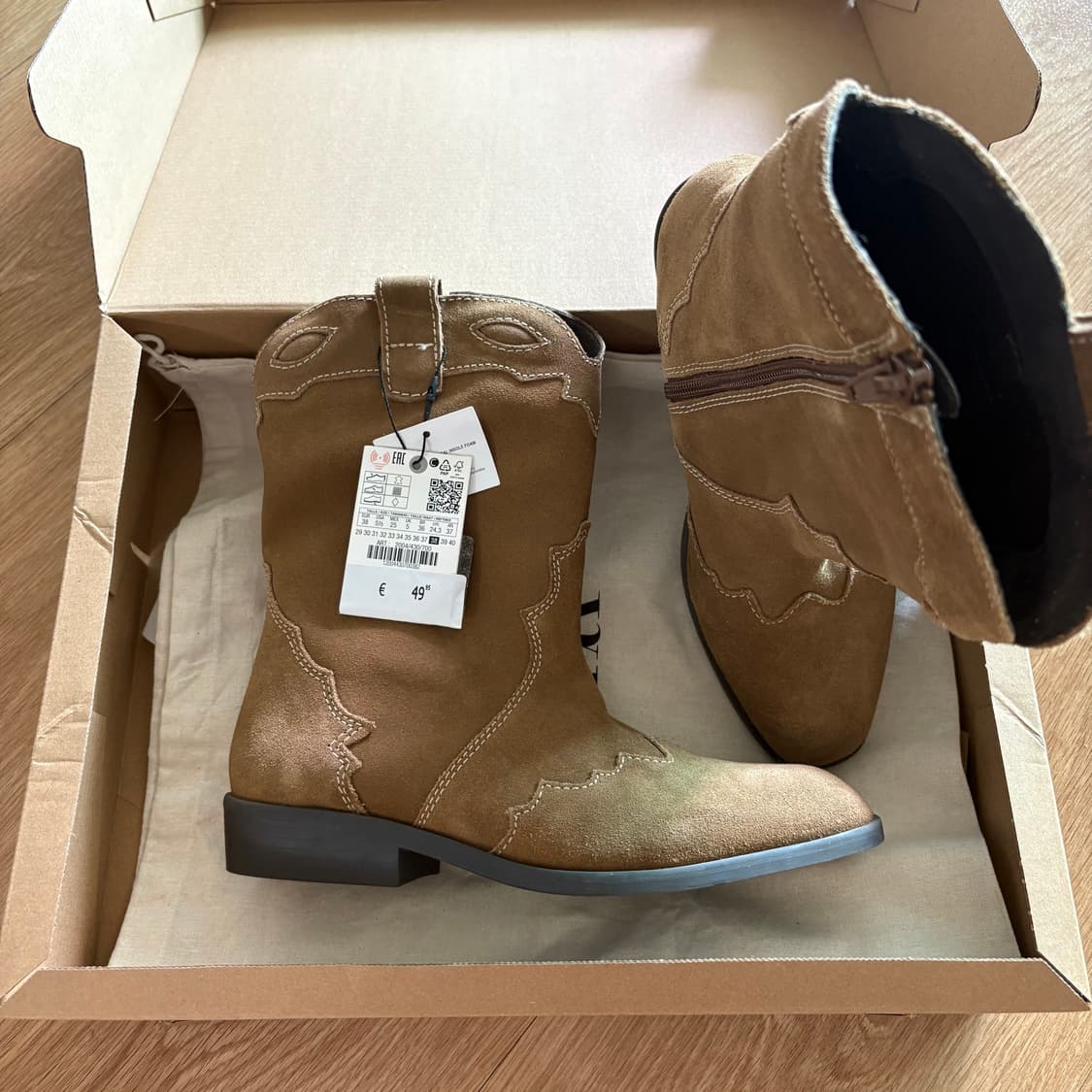 ZARA 자라 카우보이 웨스턴 앵클 부츠 상품이미지3