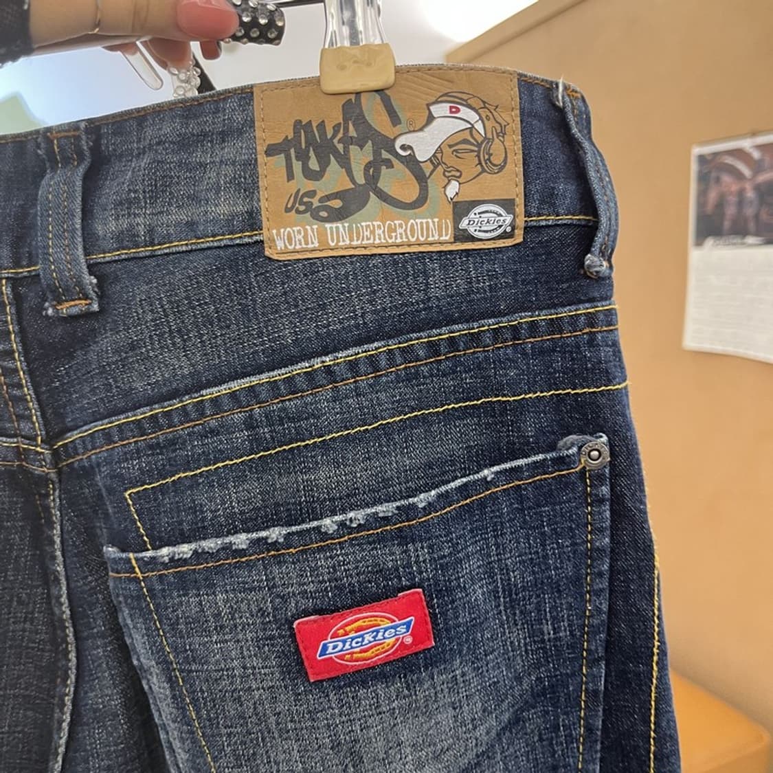 디키즈 올드스쿨 레트로 워싱 진청 데님팬츠 31인치 C10567 상품이미지5