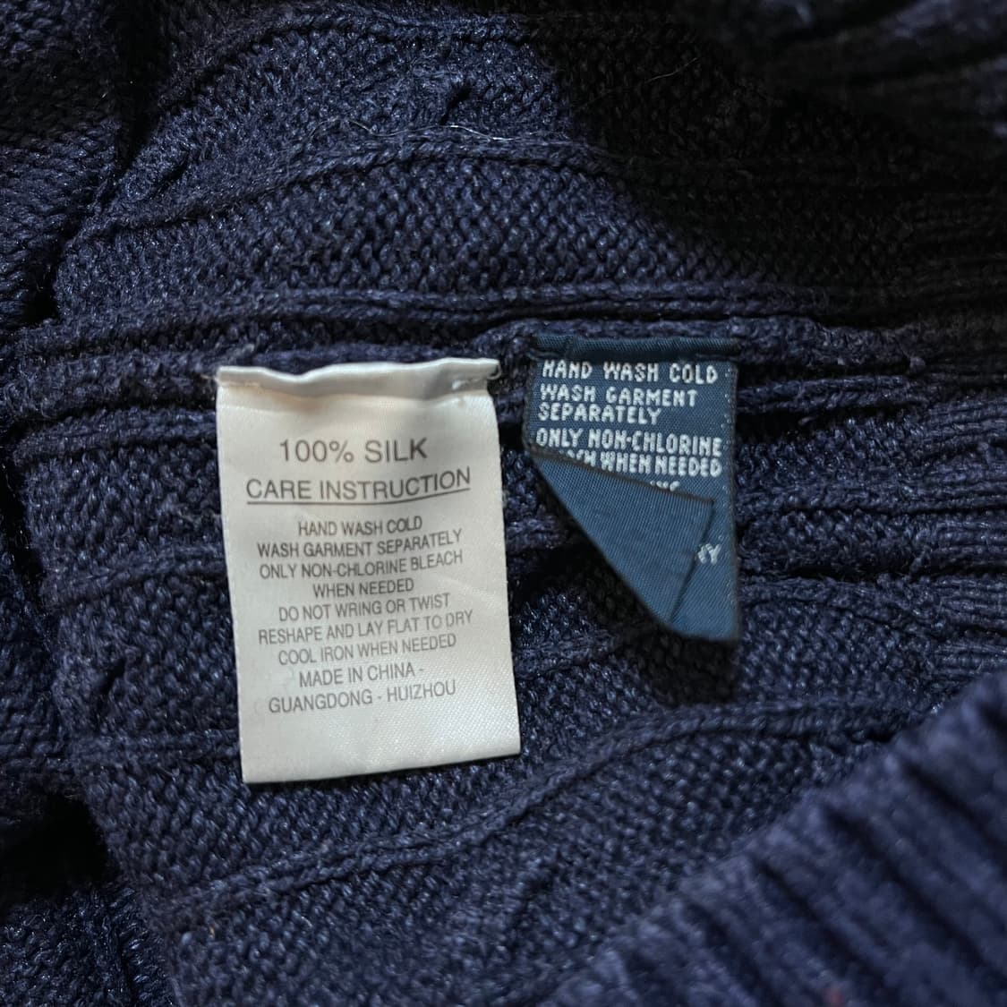 [정품] 폴로 네이비 / 레드포니 실크 라운드 니트 [ M ] 상품이미지4