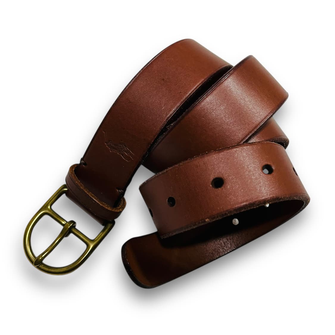 폴로 랄프로렌 포니 로고 빈티지 가죽 벨트 상품이미지1