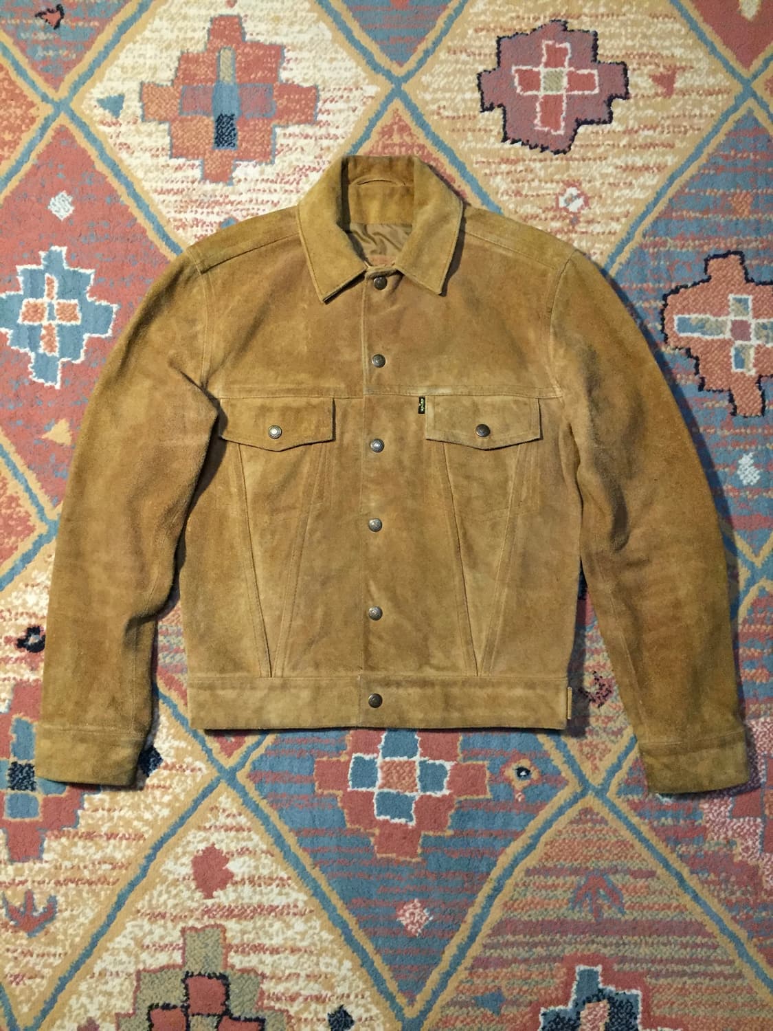 70-80‘s 리바이스 3세대 레더 스웨이드 트러커 자켓 상품이미지1