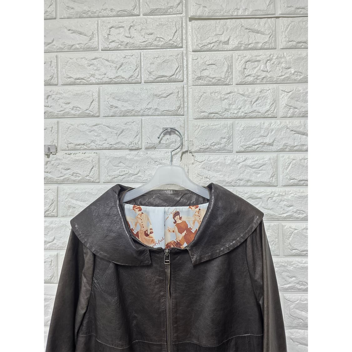 택포// HASSTIGE 양가죽 롱 코트 M 상품이미지3