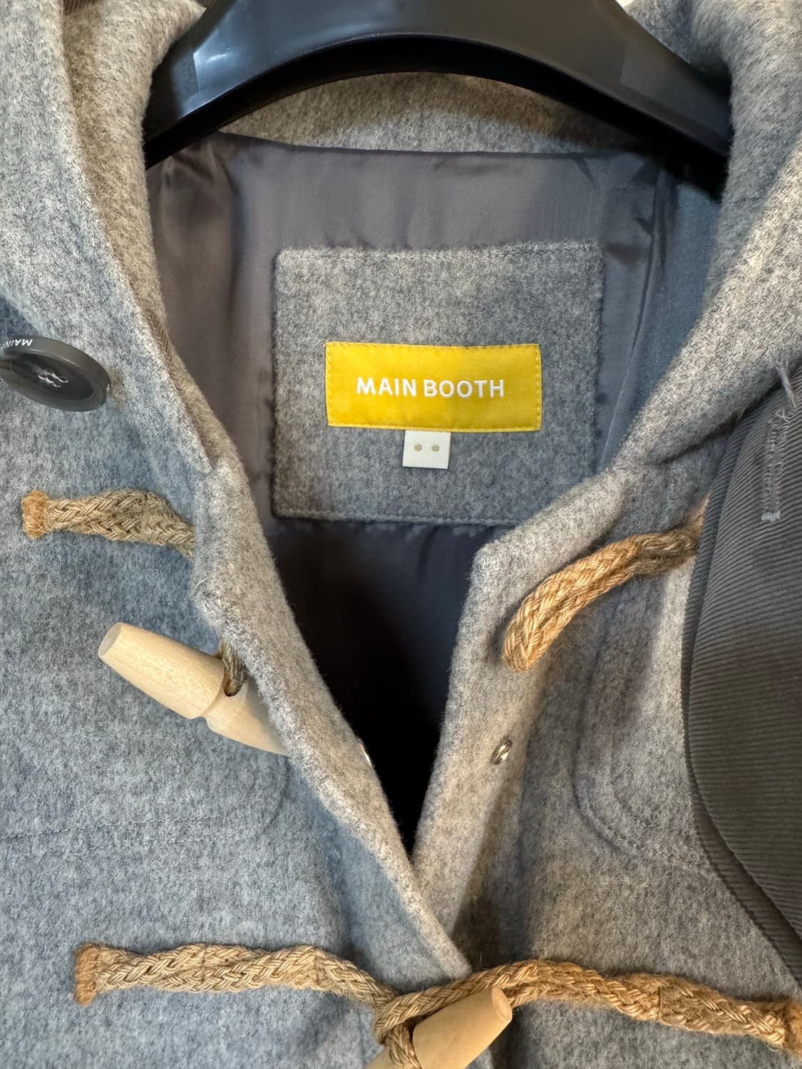 [2]메인부스 오버사이즈 더플코트 그레이 상품이미지4