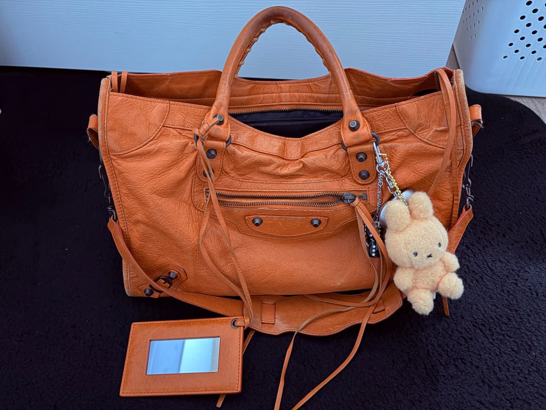 발렌시아가 모터시티백 오렌지M 상품이미지1