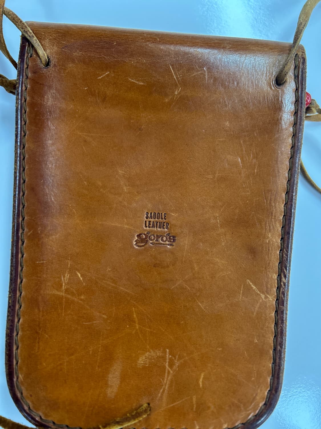 goros 고로스 네츄럴 새들레더 성게 터키석 콘초 웨이스트백 상품이미지6