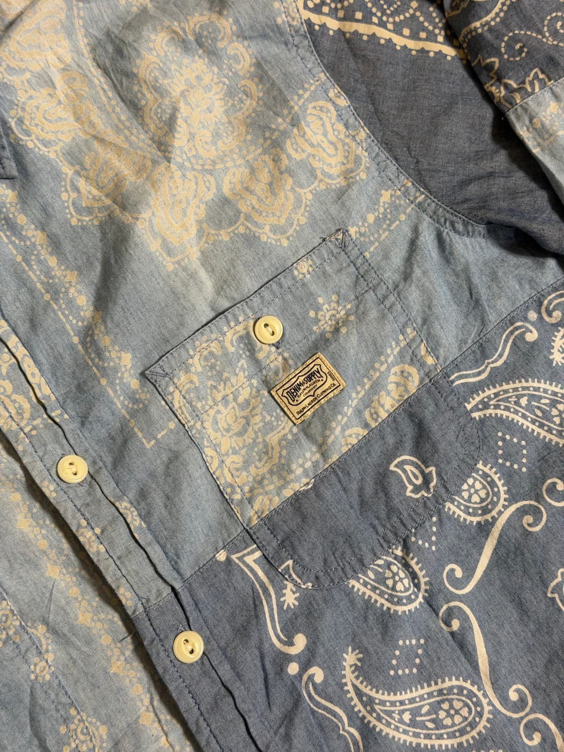 데님앤서플라이 반다나 패치워크 셔츠 상품이미지6