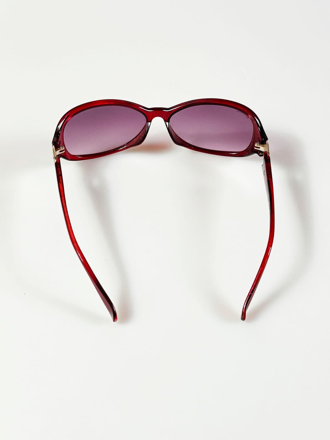 90s MARMOLl 레드 볼드 스퀘어 틴트 빈티지 선글라스 상품이미지5