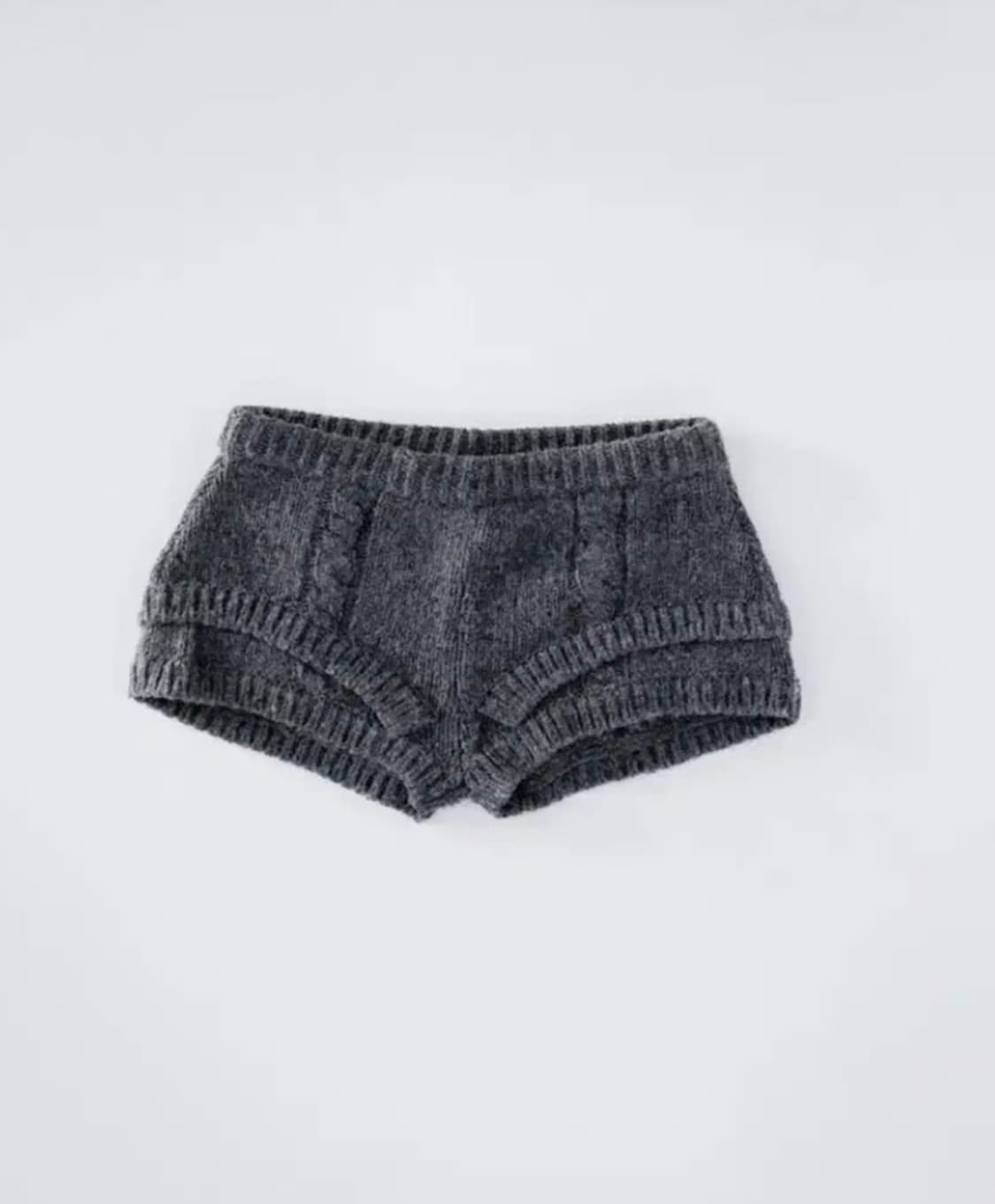 울리카상투스 로프 니트 쇼츠 차콜 상품이미지2