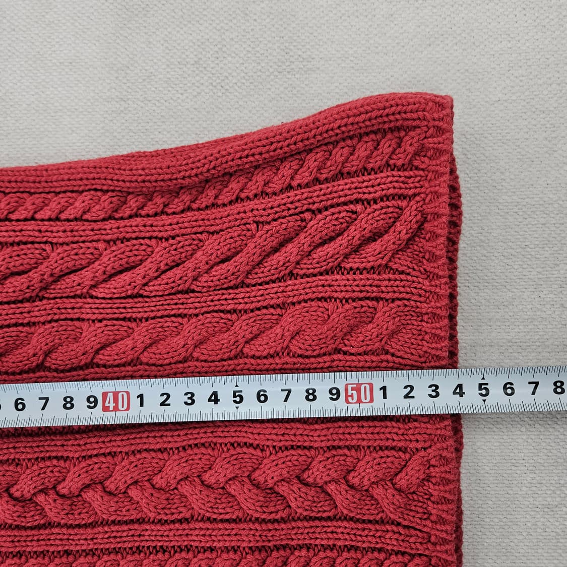 [P/P] 로렌 랄프로렌 여성 레드 꽈배기 니트 스웨터 0115YH1 상품이미지8