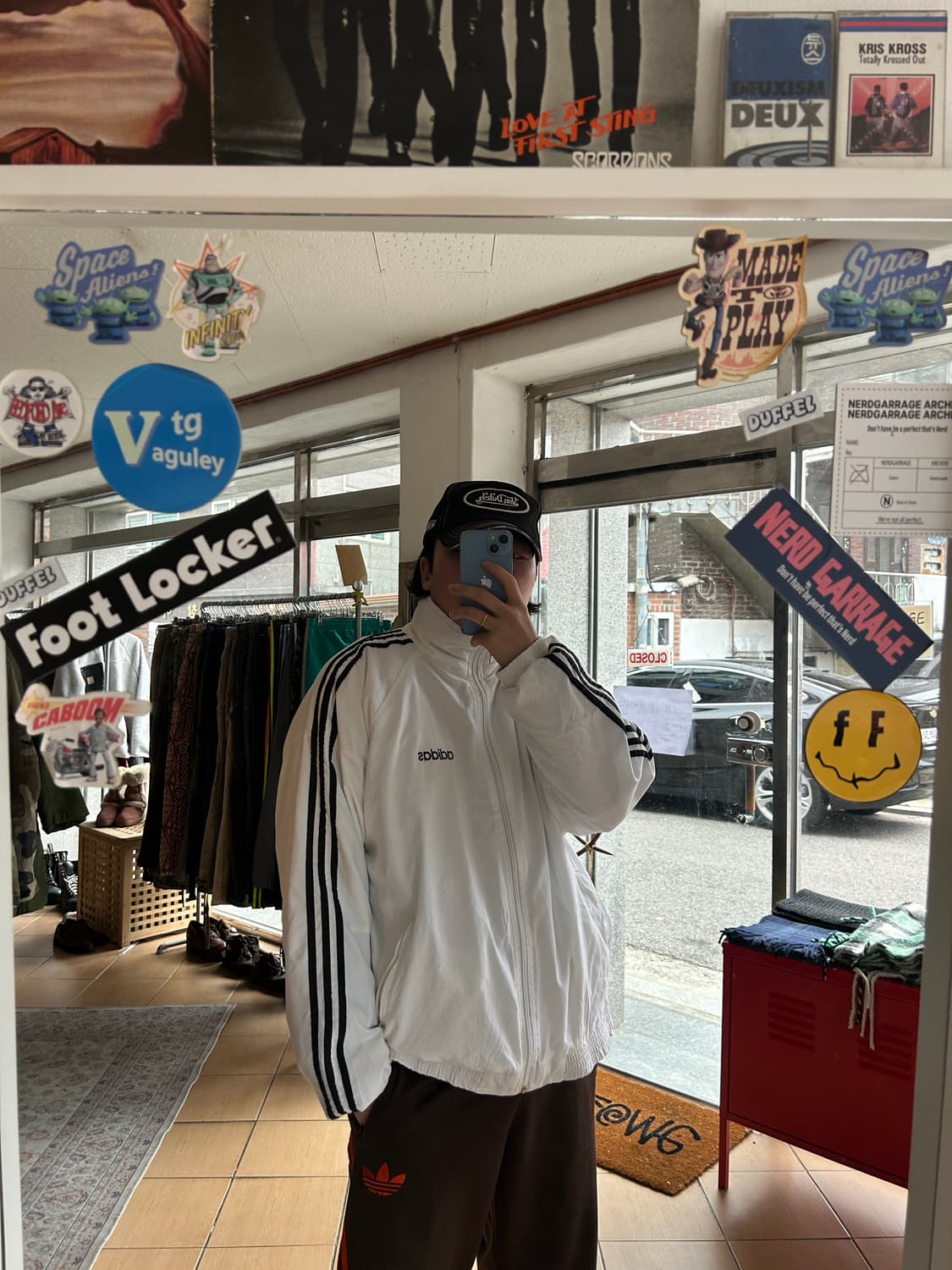 80‘s Adidas 아디다스 바람막이 화이트/블랙 상품이미지8