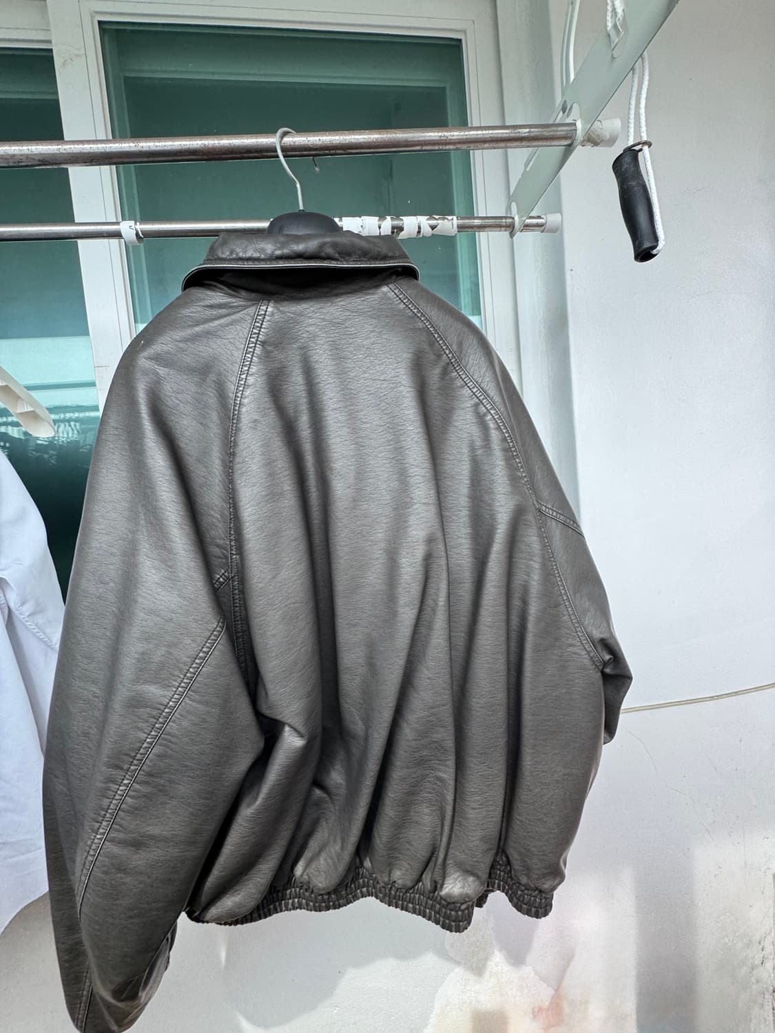 Mmic Insert Leather Bomber/Brown/M 상품이미지2