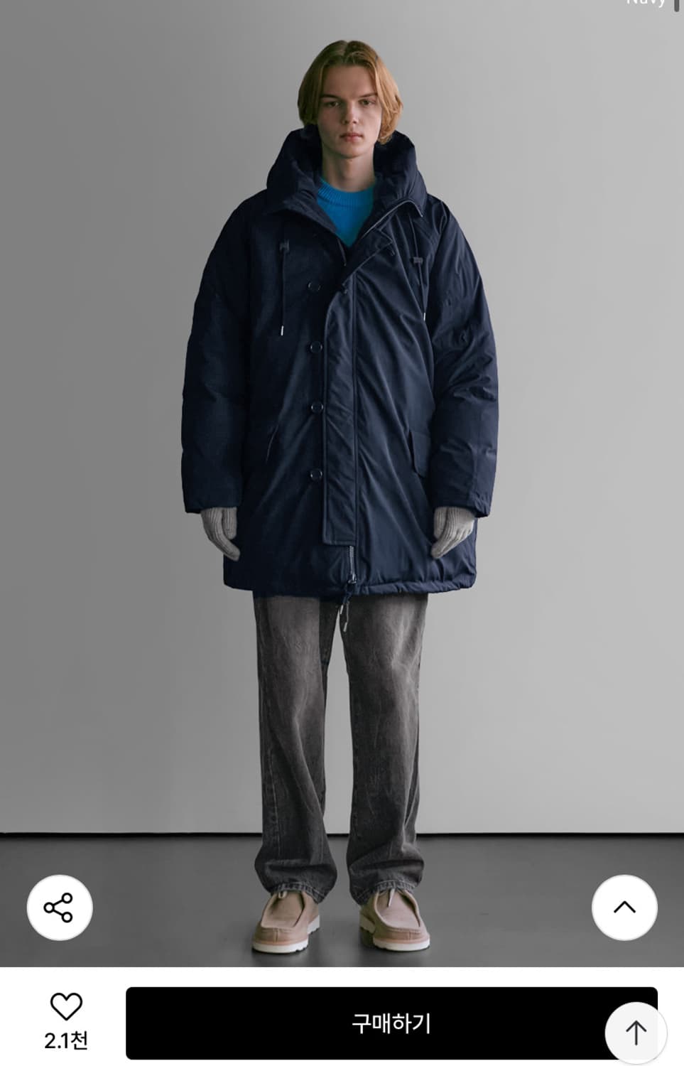 인더스트 새상품급 시그니처 n3b 네이비 판매 상품이미지1