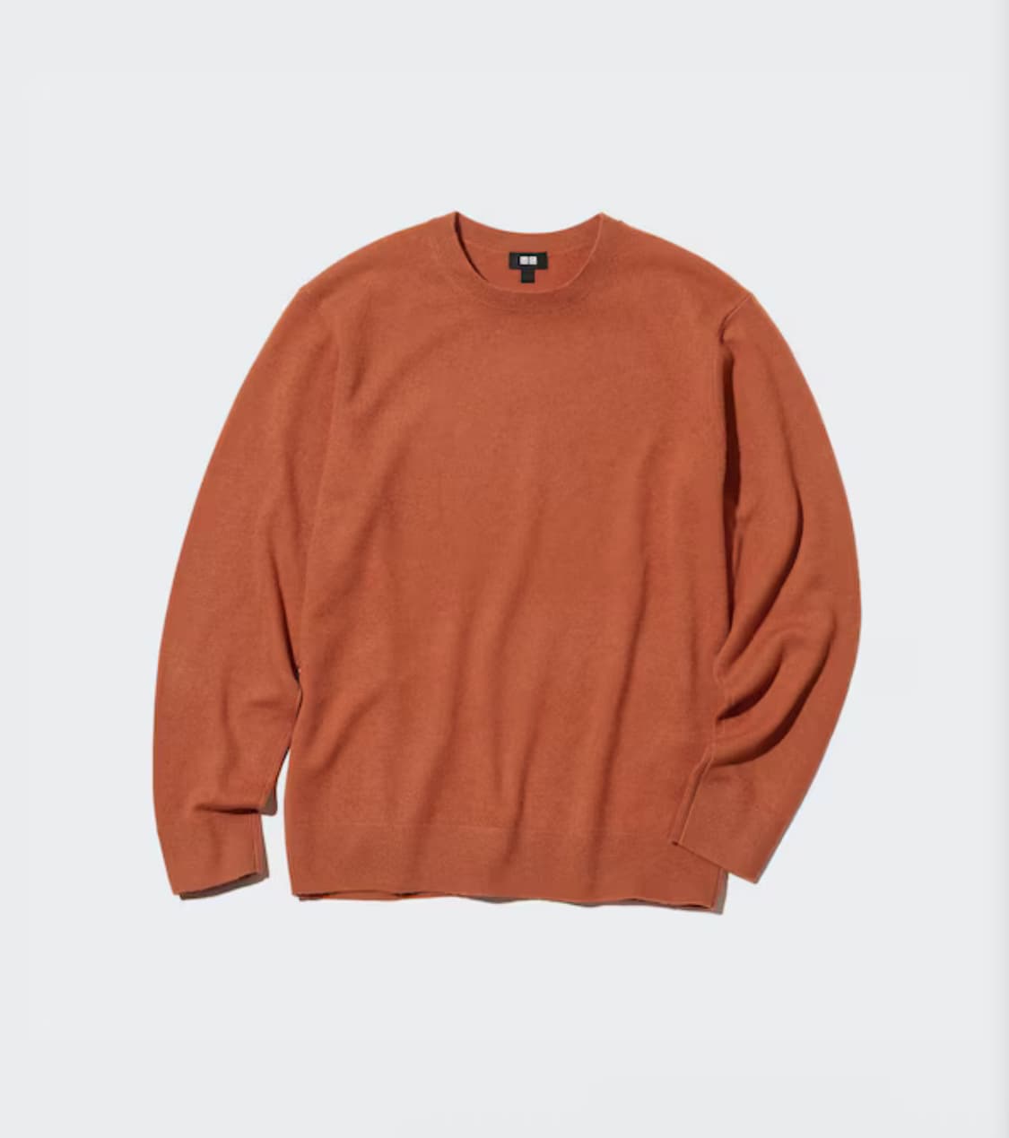 (새상품) 유니클로 캐시미어 크루넥 스웨터 니트 오렌지 L 상품이미지1