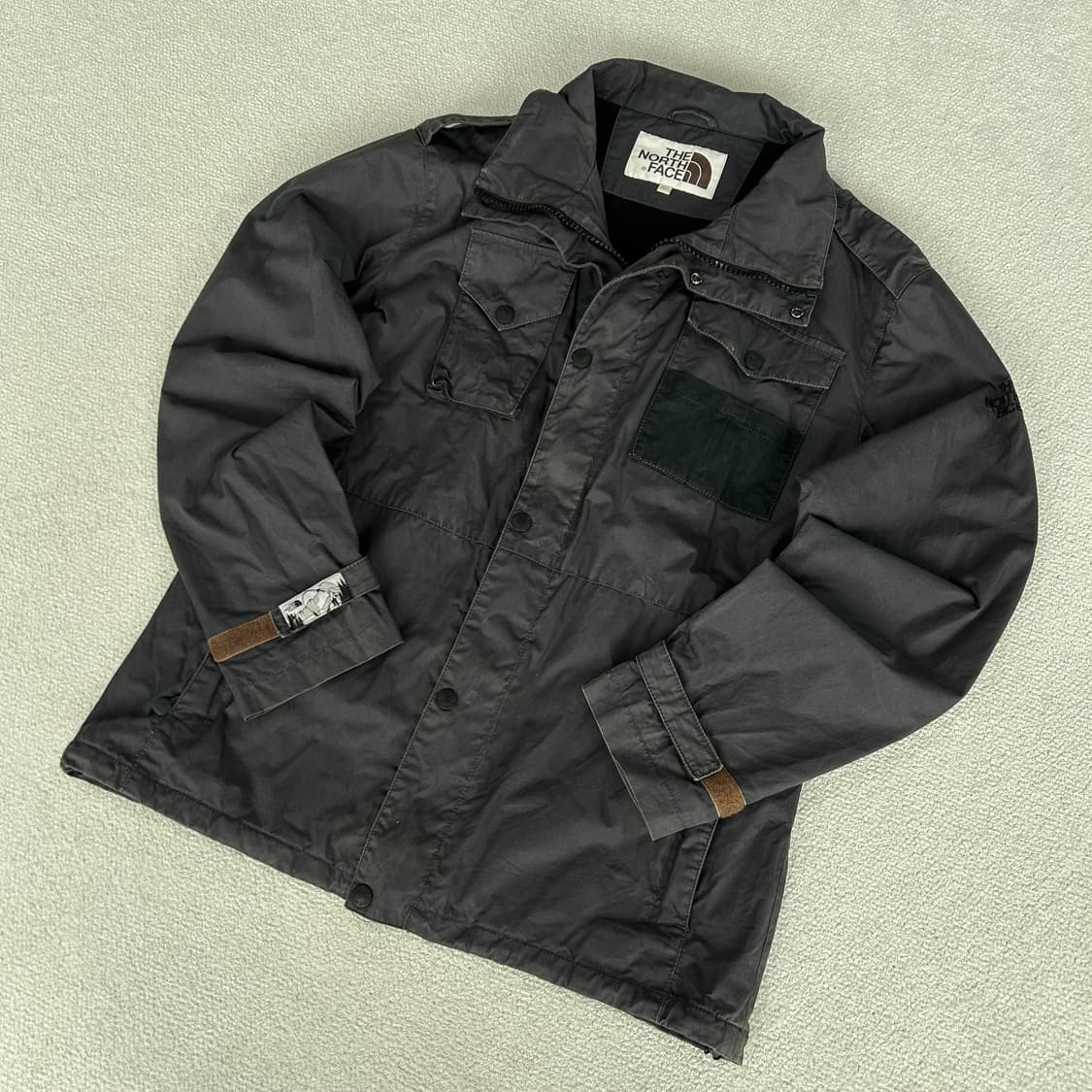 노스페이스 다크그레이 바람막이 야상 자켓 L 상품이미지1