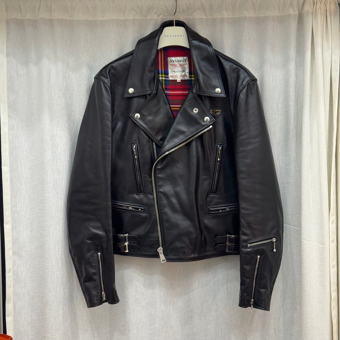 42) 루이스레더 391 라이트닝 호스하이드(말가죽) & 타탄체크 상품이미지1