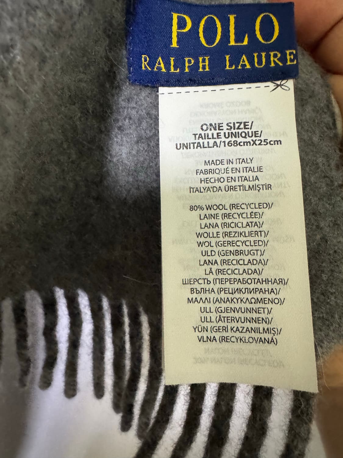 (백화점 구매 미착용 새상품) 폴로 랄프로렌 울 머플러 상품이미지3