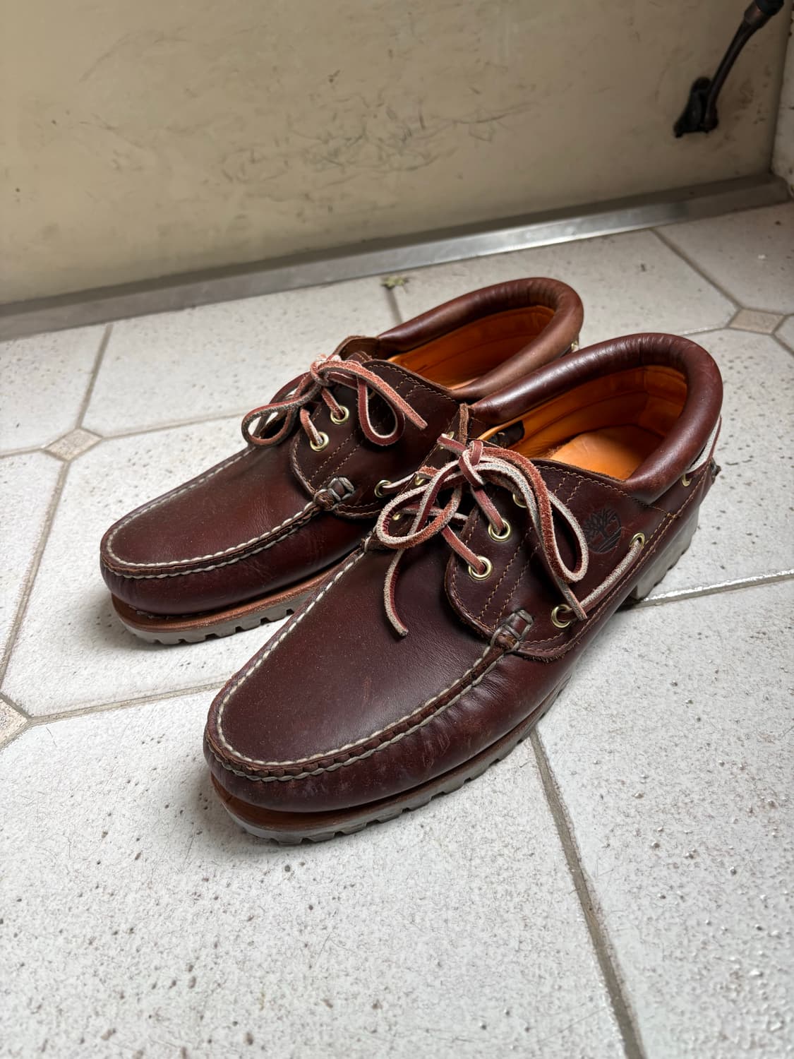 팀버랜드 보트슈즈 3아이 Brown 상품이미지3